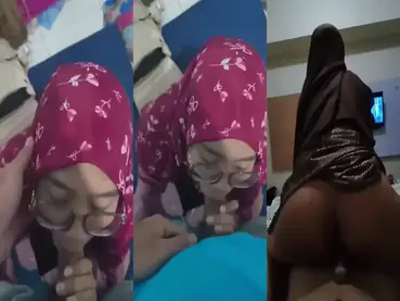 Ukhti Hijab Berkacamata Cantik Goyang Kasur